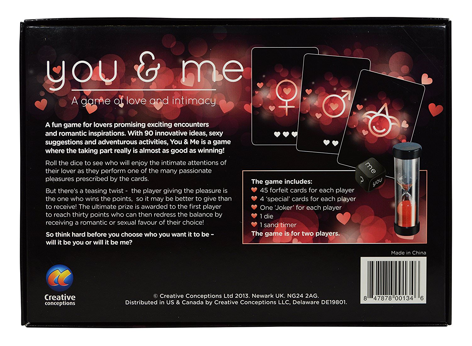 YOU & ME GAME of Love and Intimacy Adults Only Challenges BORTHDAY Gift Sex Aid 