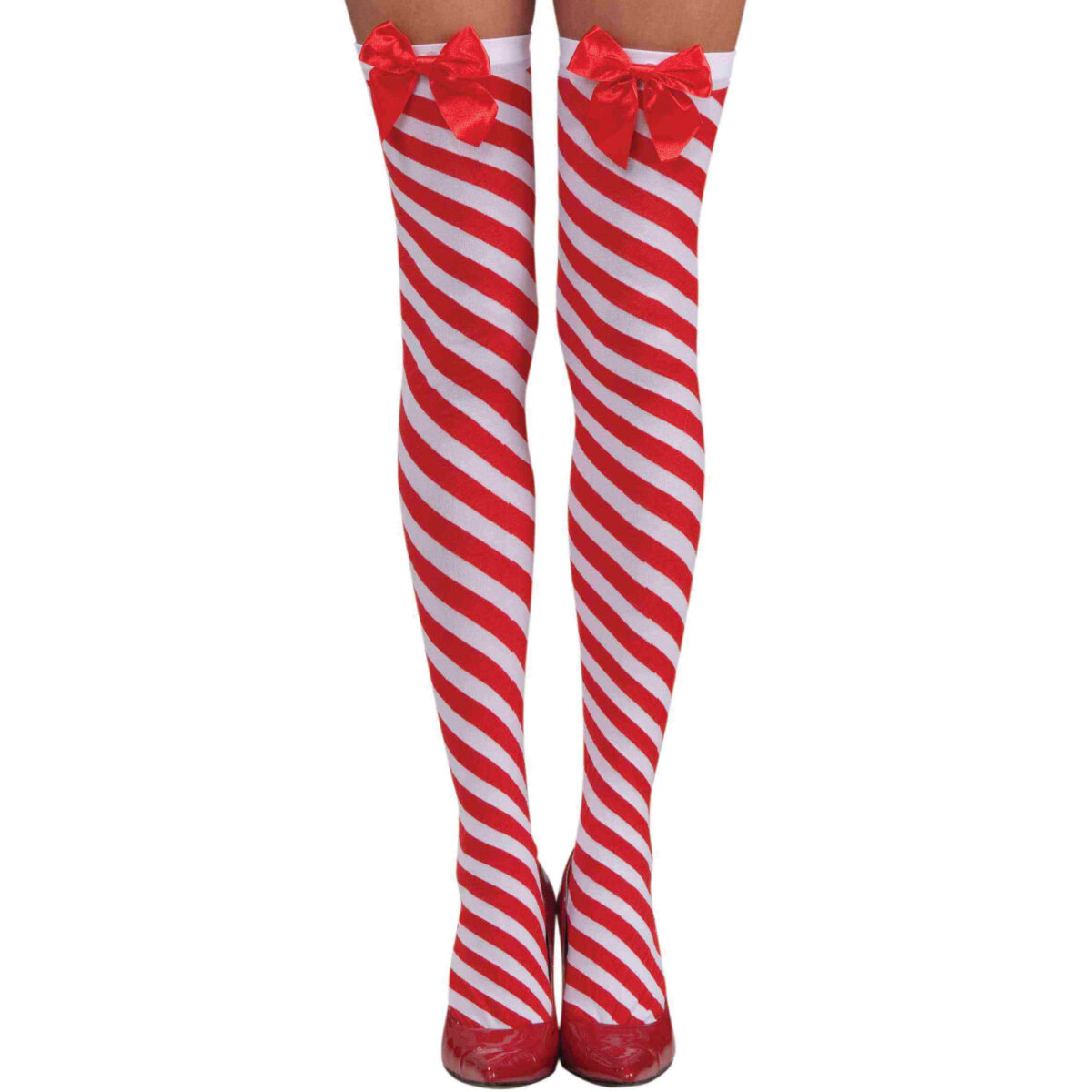 Candy Cane Thigh Highs